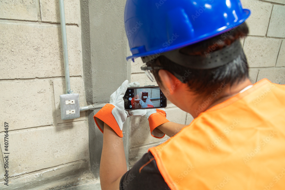 Electrical technician man working Electrical technician man working