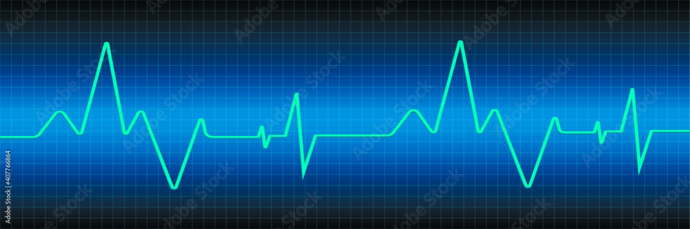 Heart pulse.Heart beat on monitor.Vector illustration.