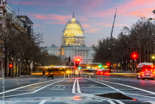 Capitol Hill at Dusk in Washington DC © SeanPavonePhoto