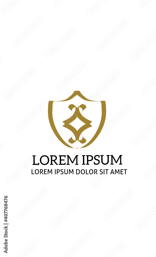 Abstract Shield Logo design Abstract Shield Logo design