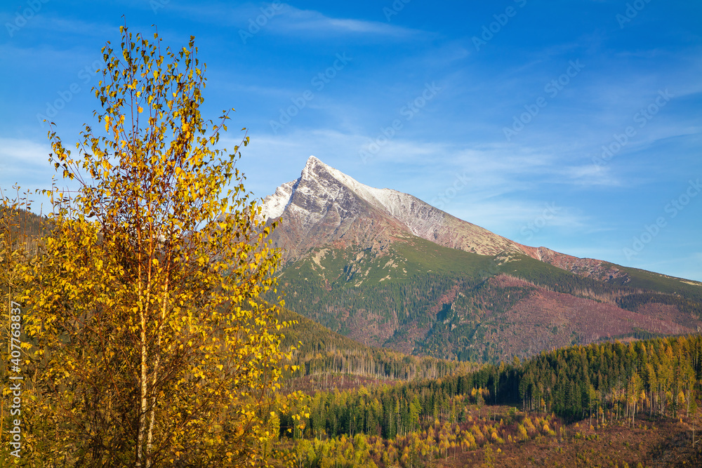 Hill Krivan (2494m),symbol of Slovakia in High Tatras mountains, Slovakia