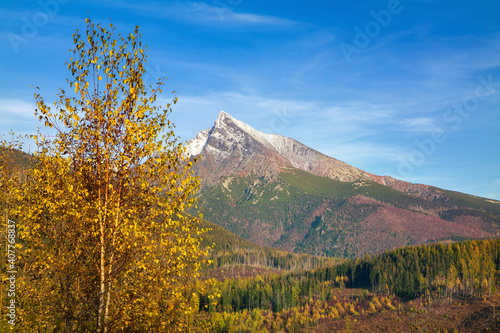 Obraz na płótnie Hill Krivan (2494m),symbol of Slovakia in High Tatras mountains, Slovakia w salonie