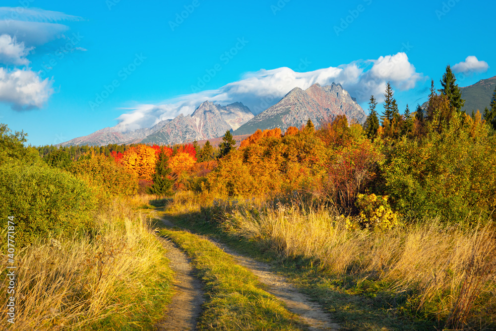 Peak Krivan (2494m),symbol of Slovakia in High Tatras mountains, Slovakia autumn