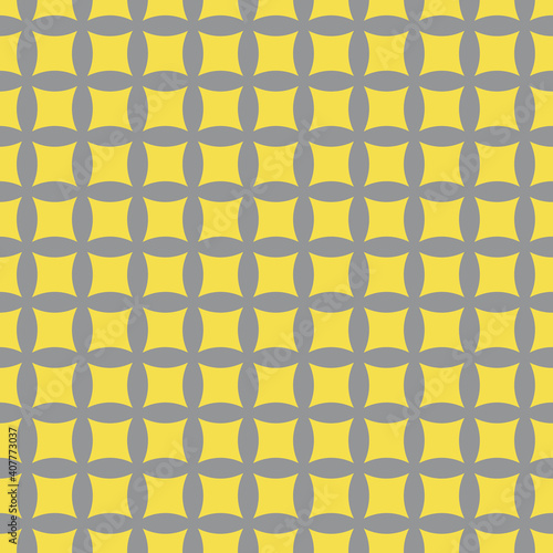 Geometric vector pattern with yellow shapes. Square juicy pads