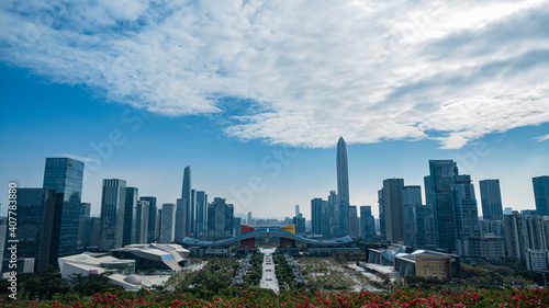 Overlooking the center of Shenzhen