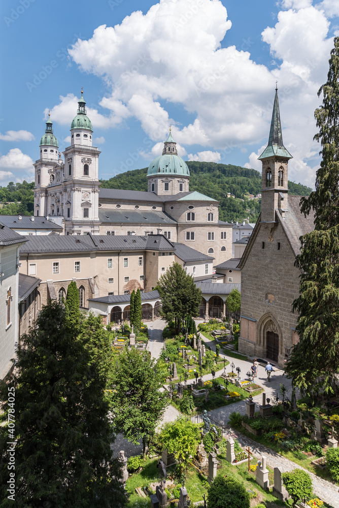 Salzburg Cathedral With Sebastian Cemetery - Important Sacred Building - Austria