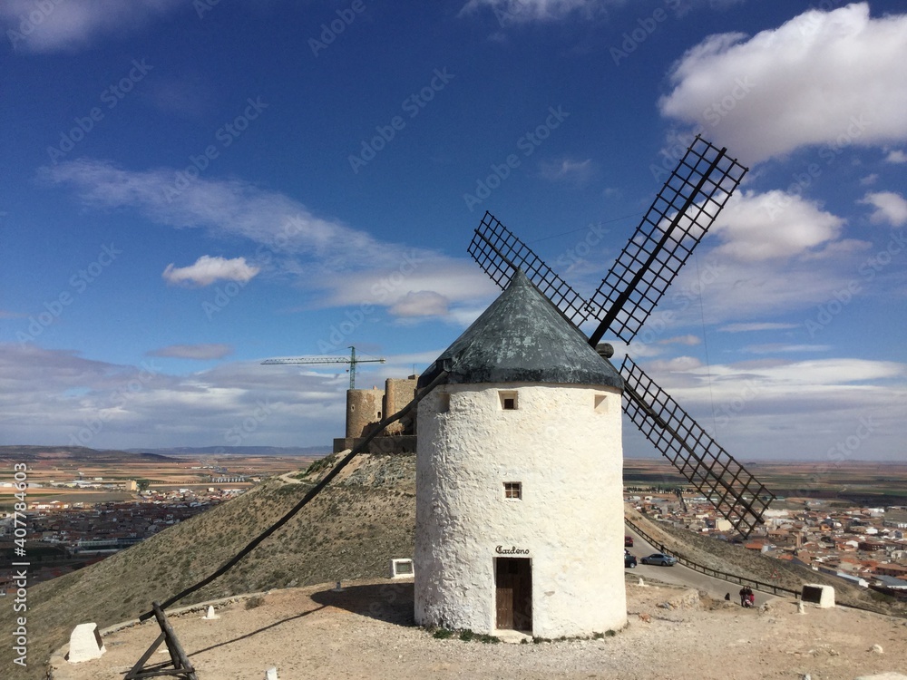 old windmill on the hill in Spain