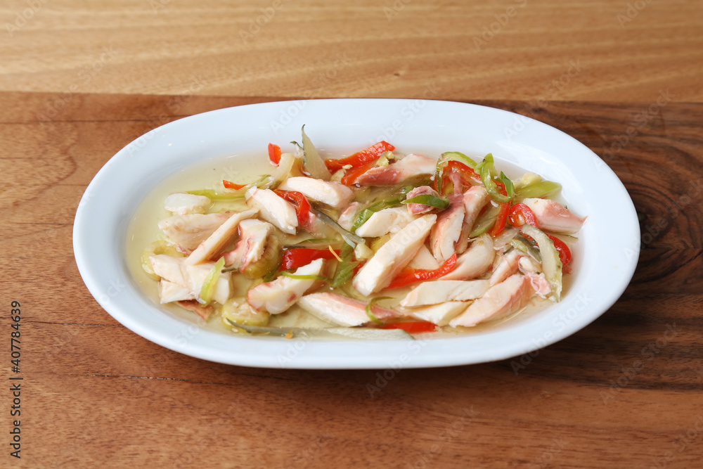 Traditional Turkish appetizer marinated octopus Traditional Turkish appetizer marinated octopus