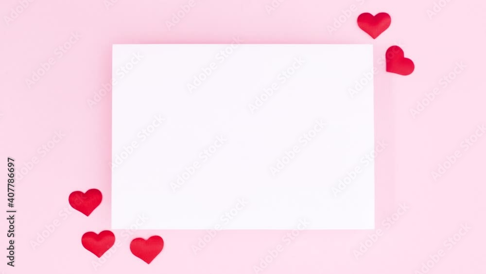 Valentine's day stop motion animation with frame and hearts Valentine's day stop motion animation with frame and hearts