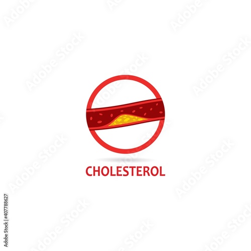 vector of cholesterol plaque logo icon illustratrion