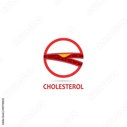 vector of cholesterol plaque logo icon illustratrion