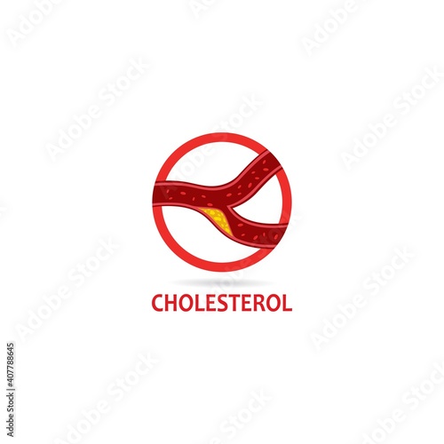 vector of cholesterol plaque logo icon illustratrion