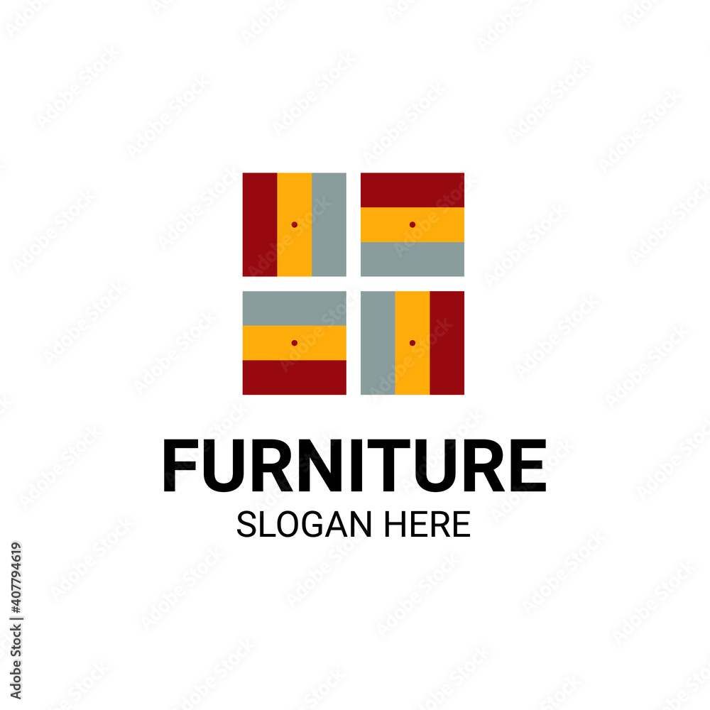 Modern Unique Furniture and Household Icon Logo Vector Design Template Isolated. Modern Unique Furniture and Household Icon Logo Vector Design Template Isolated.
