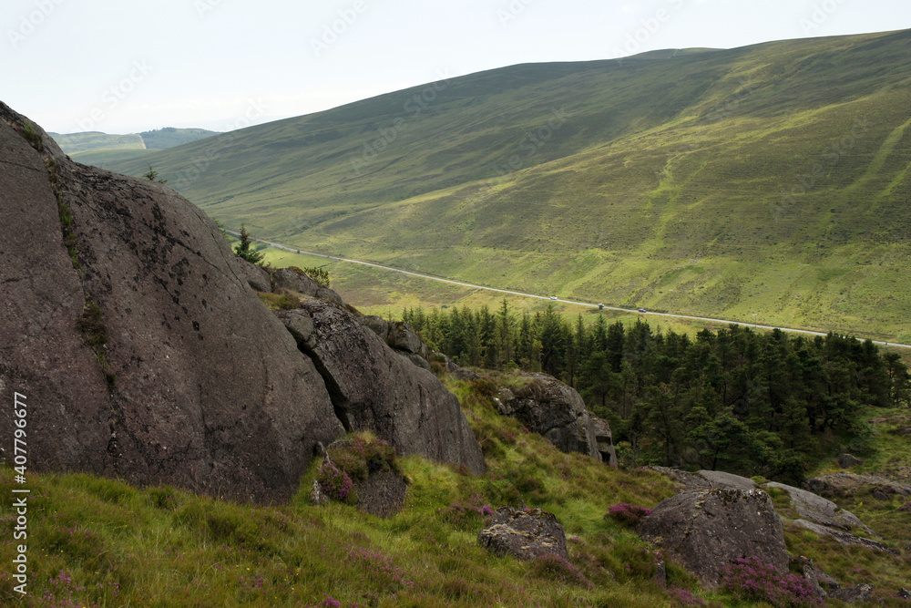 Landscapes of Ireland. In the mountains of the Cooley Peninsula.