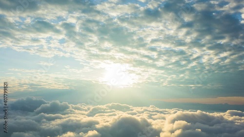 clouds and sun in the morning