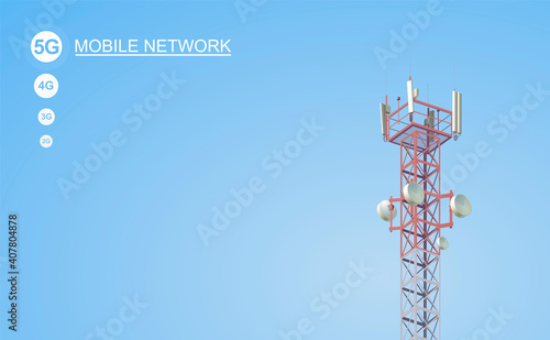 5G Cell tower wireless 5th generation technology