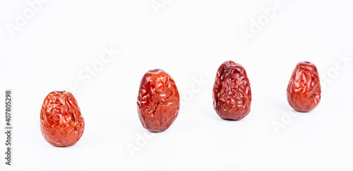 Jujube on the white background