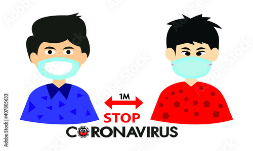 Protective face mask against and stop corona virus,Covid-19.