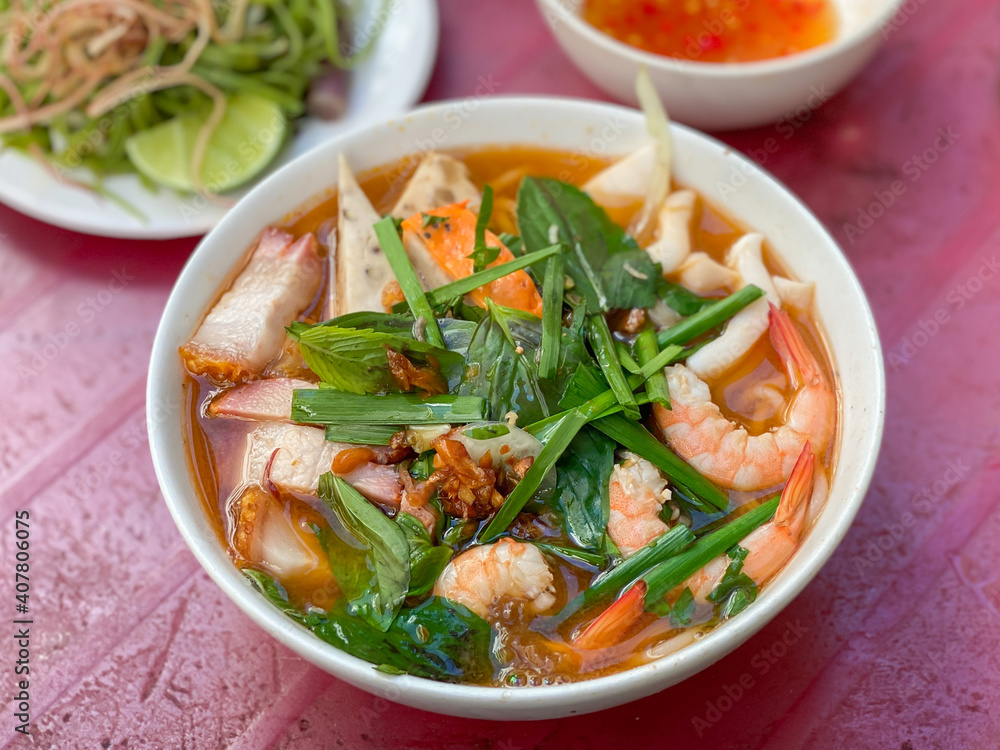 Bun Mam noodles soup - one of famous Vietnamese noodles Bun Mam noodles soup - one of famous Vietnamese noodles