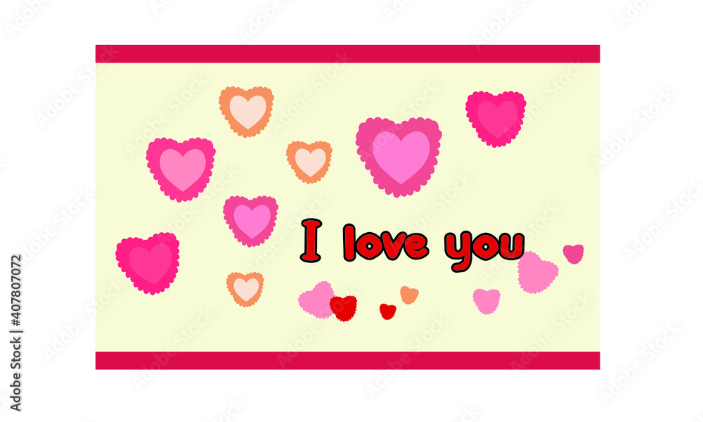 Happy Valentine's Day with love and hearts, Holiday greeting card, gift voucher, invitation design, love creative concept Vector illustration. Happy Valentine's Day with love and hearts, Holiday greeting card, gift voucher, invitation design, love creative concept Vector illustration.
