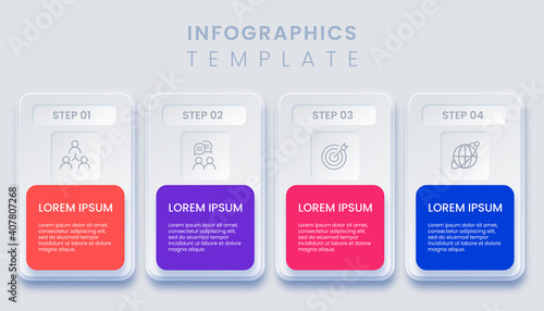 Modern business infographic with 4 options