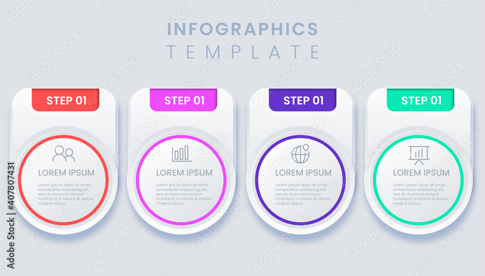 Abstract business infographic with 4 options Abstract business infographic with 4 options