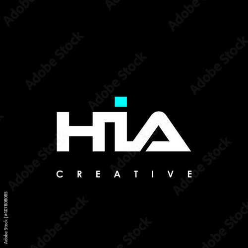 HIA Letter Initial Logo Design Template Vector Illustration photo