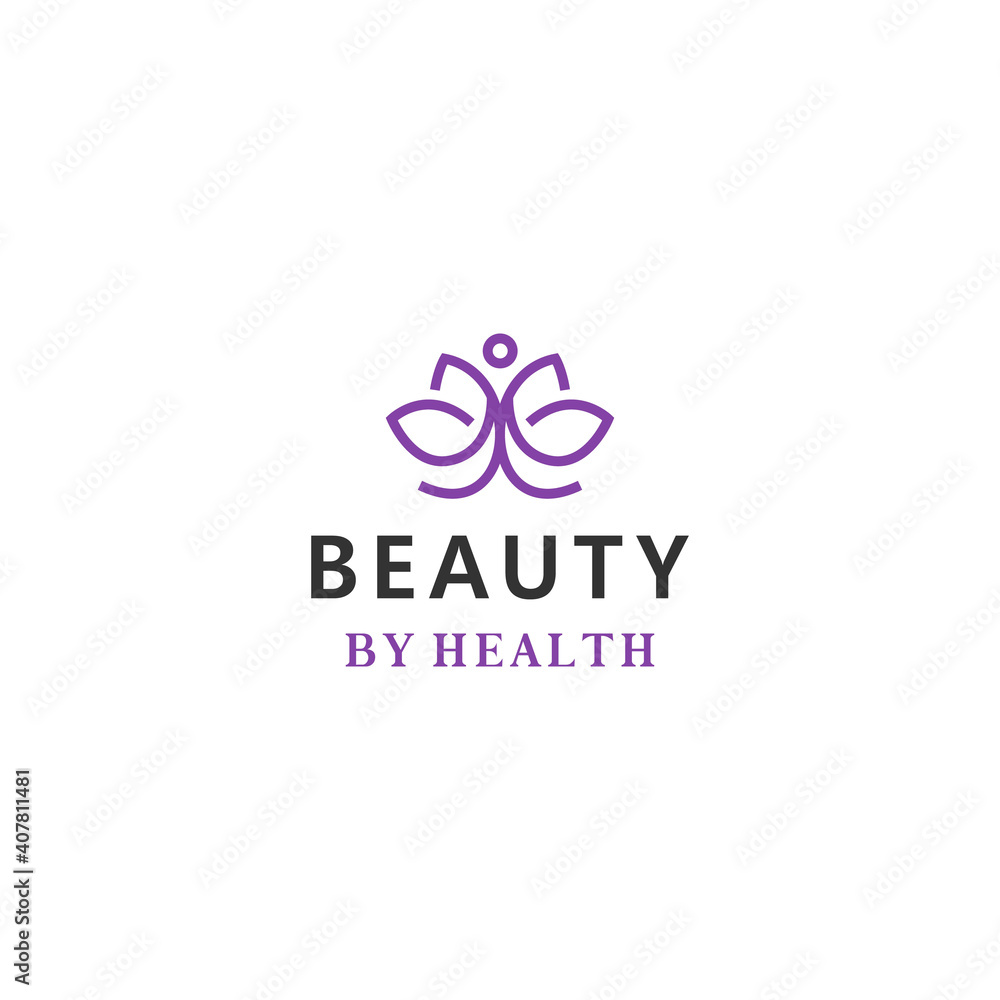 Health vector logo template in luxury style for health clinic
