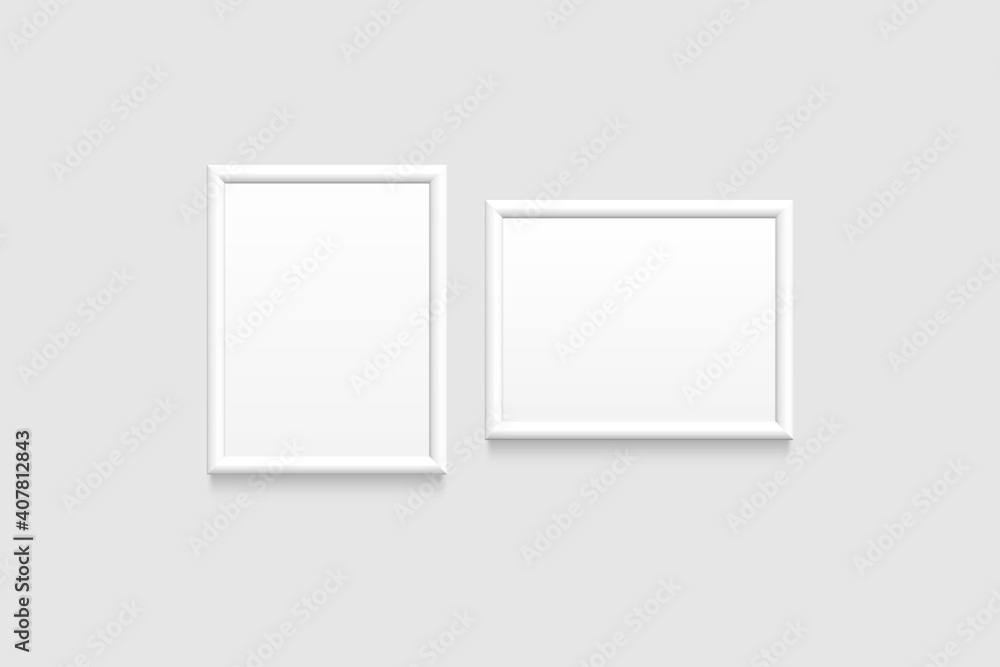 realistic blank frames mockup hanging on wall realistic blank frames mockup hanging on wall