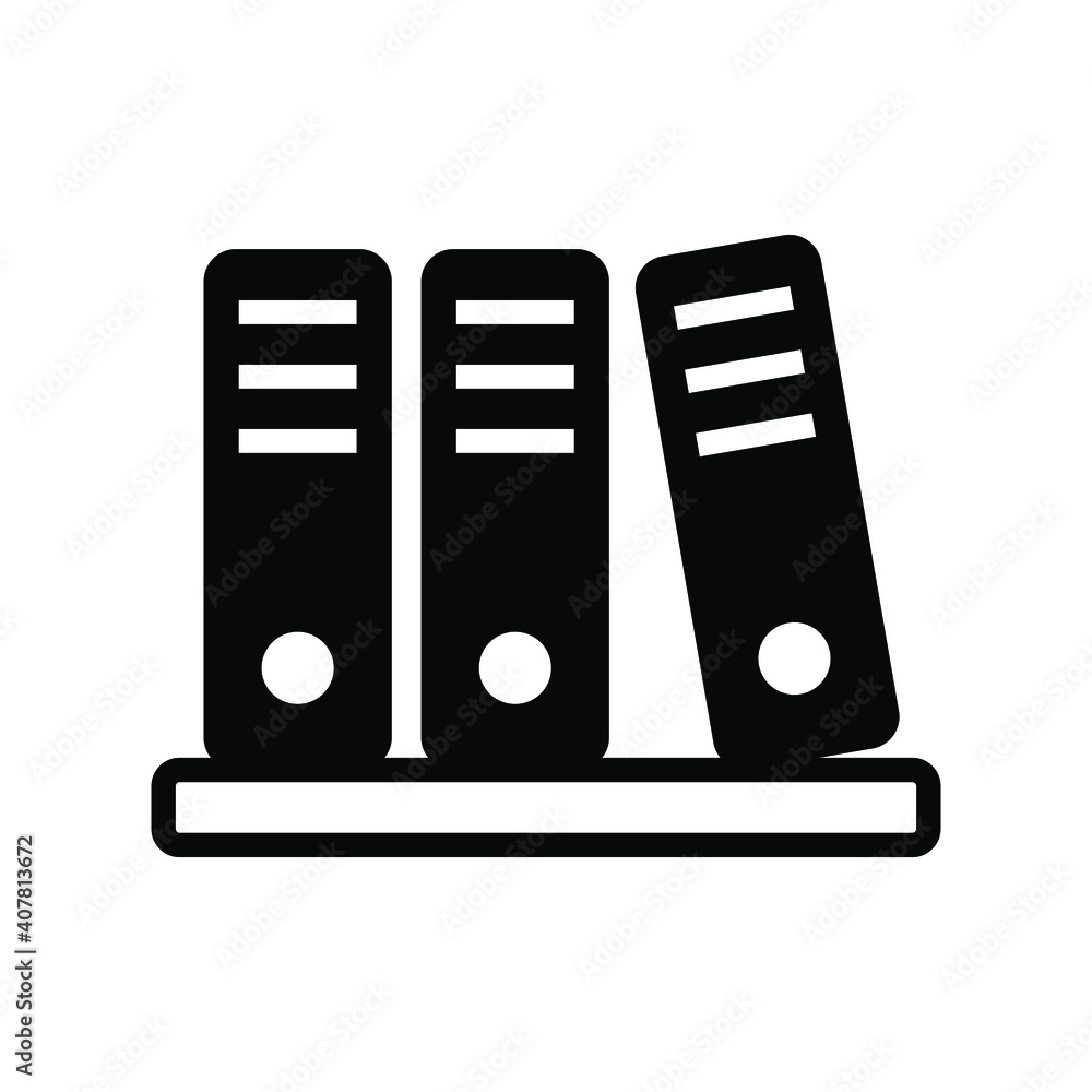 Bookshelf icon vector graphic illustration Bookshelf icon vector graphic illustration