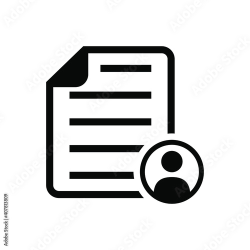 Candidate resume icon vector graphic illustration