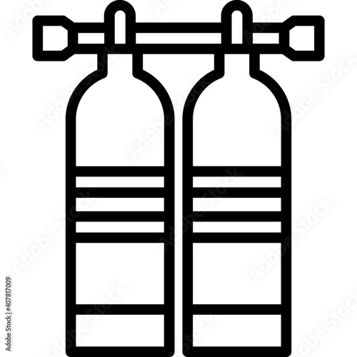line icon for oxygen tank