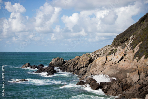 Strand Textur Felsen Küste Atlantik Hintergrund