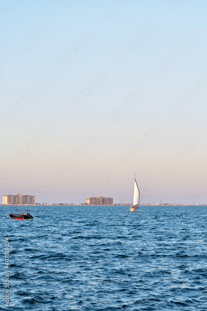 Obraz premium City landscape of Crimea and the Black Sea coast Resort town