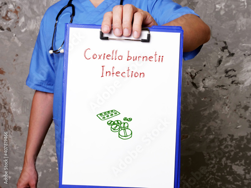 Conceptual photo about Coxiella burnetii Infection with written phrase. photo