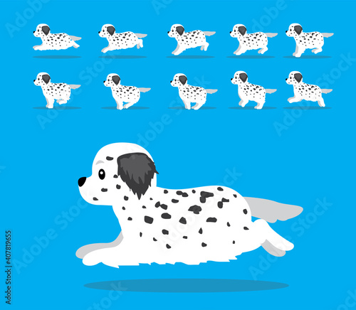 Animal Animation Sequence Dog English Setter Cartoon Vector
