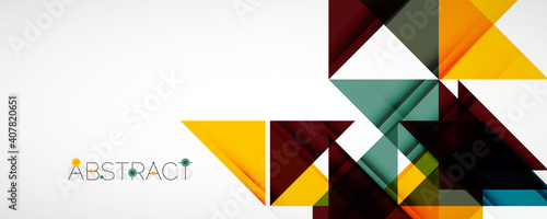 Set of vector triangle geometric backgrounds. Vector illustration for covers, banners, flyers and posters and other designs