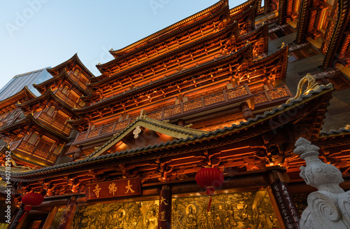 The traditional ancient architecture in Guangzhou is a big Buddhist temple built in the Southern Han Dynasty