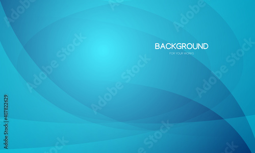 Abstract background vector illustration. Gradient blue with curve lines and geometric shapes composition.