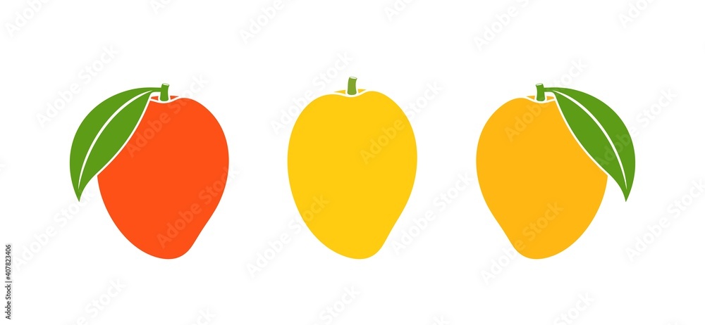 Mango logo. Isolated mango on white background Mango logo. Isolated mango on white background
