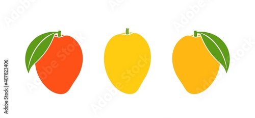 Fototapeta Naklejka Na Ścianę i Meble -  Mango logo. Isolated mango on white background