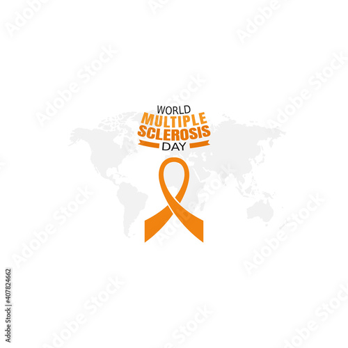 vector graphic of world multiple sclerosis day good for world multiple sclerosis day celebration. flat design. flyer design.flat illustration.
