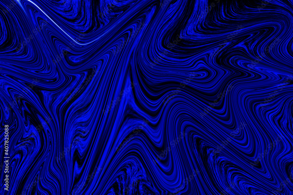 Obraz premium Blue liquid marble vector background