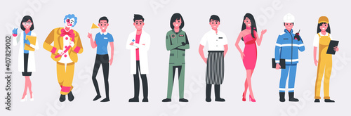 people job set ,Vector illustration cartoon character.