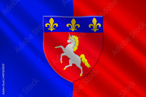 Flag of Saint-Lo in Normandy is a Region of France photo