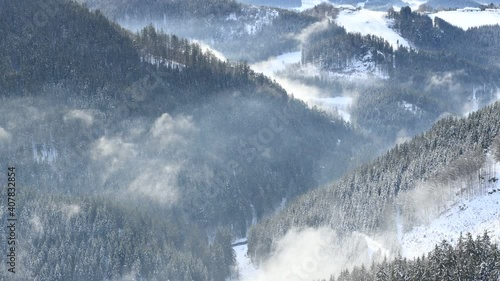 panromaic view from castle ruine ruttenstein in the upper austria region muehlviertel near bad zell photo