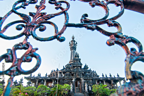 Bajra Sandhi Monument or Monumen Perjuangan Rakyat Bali, a landmark and icon of Denpasar City, Bali, Indonesia. photo