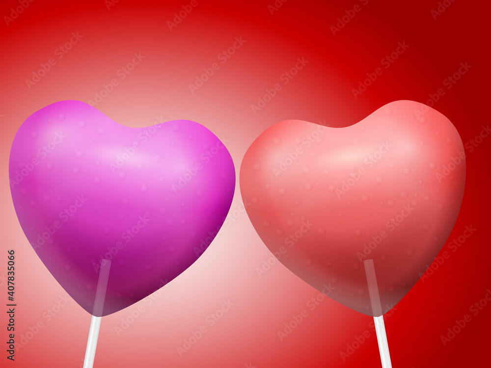 Lollipop hearts background