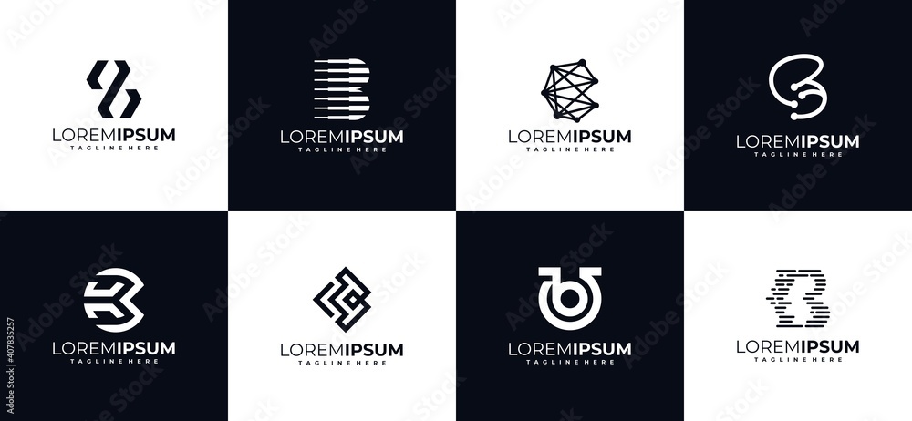 Abstract logo b collection