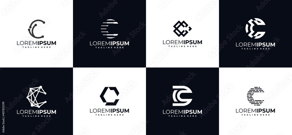 abstract symbol logo C collection